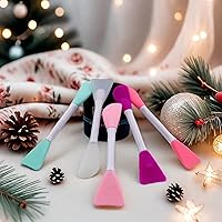 Vista 2 de Cepillo de silicona para máscara facial, cepillo aplicador de máscara de barro facial flexible para aplicar máscara facial, máscara de dormir