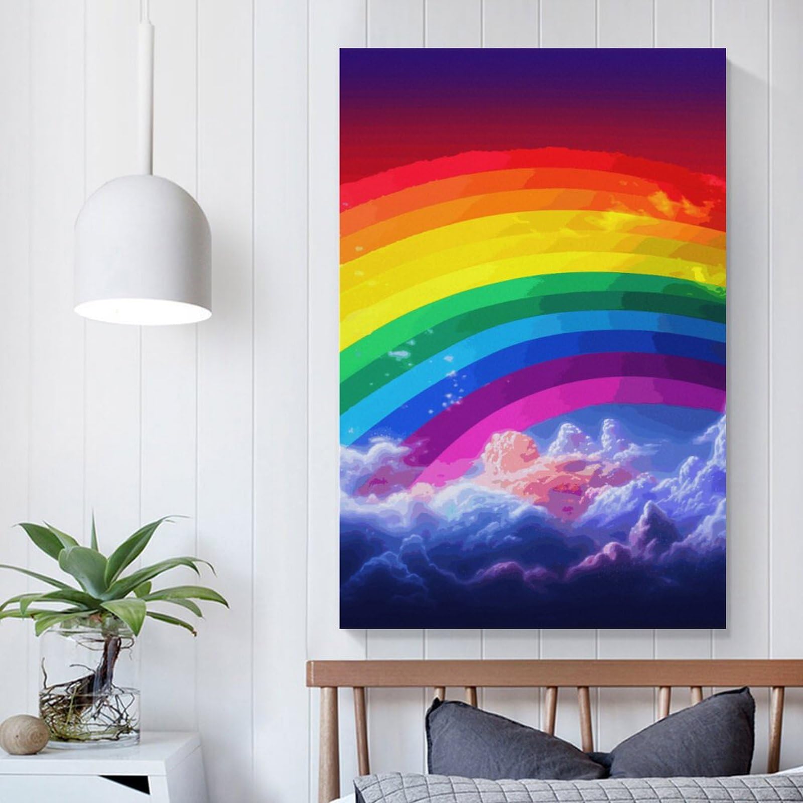 Yオリジナルアート作品 RAINBOW2000 HAKUSAN ポスター Amazon.com: JTKLQBN Wall Art Canvas Hanging Pictures Unframe