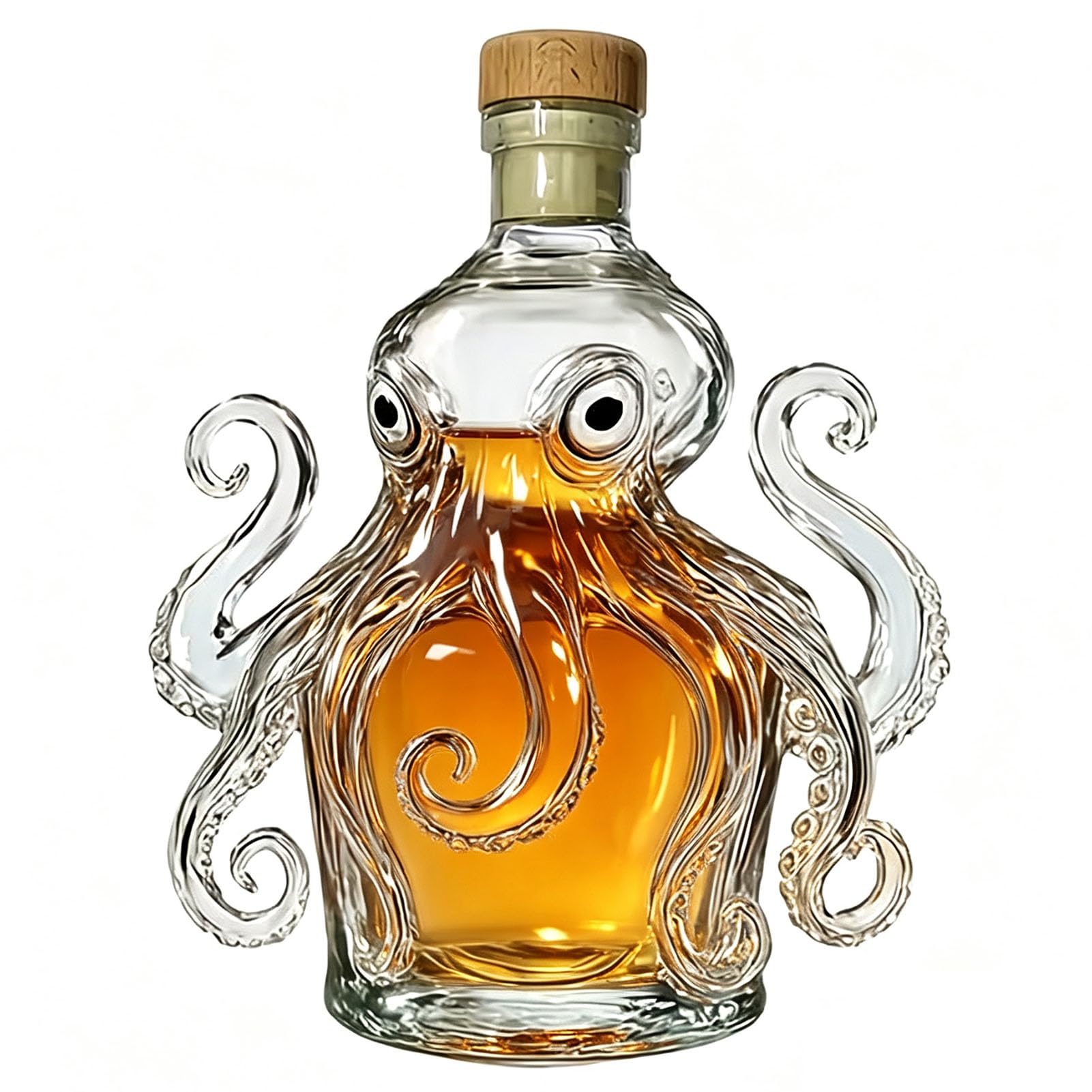 DTSXFTLY Octopus Shaped Whiskey Decanter 3D Animal Decanter Ocean Themed