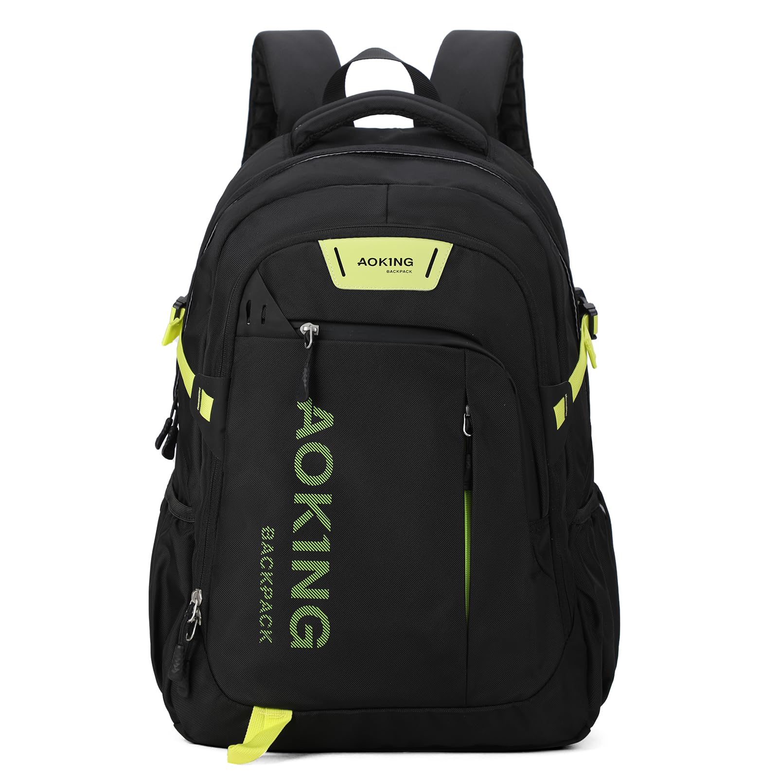 Aoking,série SN57605,sac à dos d'école,sac à dos de ville et d'affaires,30L,pour ordinateurs portables jusqu'à 17",étanche,Option(SN57605-7B):Système élastique et ressort