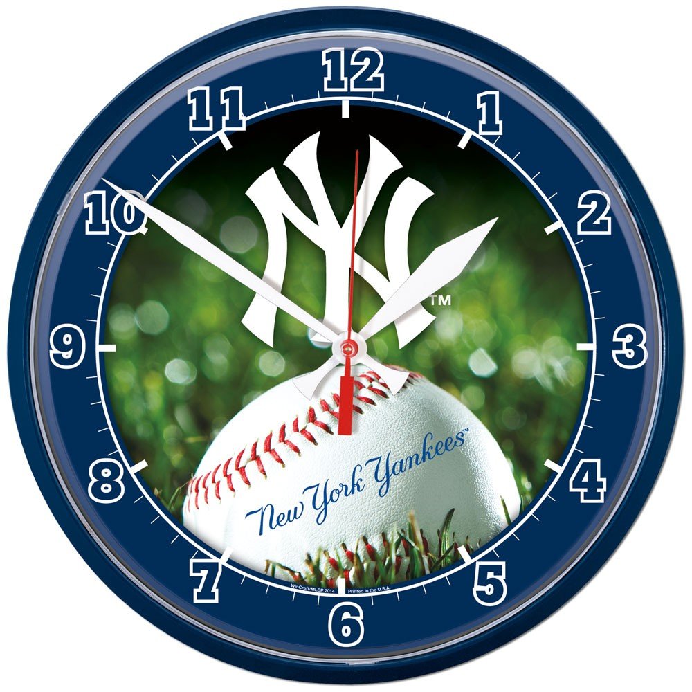 MLB 2935514 New York Yankees Round Wall Clock, 12.75