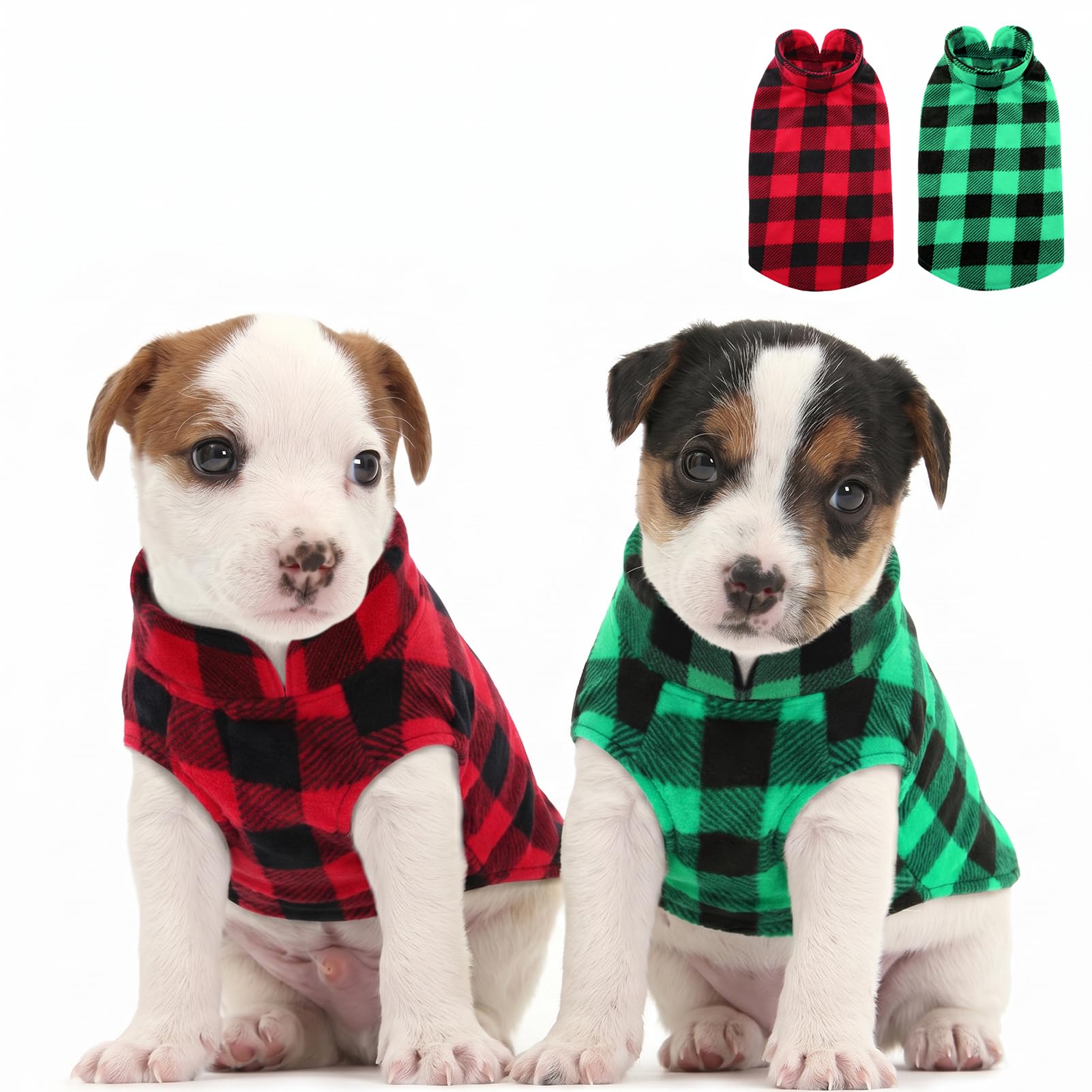 2 Pack Dog Fleece Sweater Dog Pullover Vest Clothes for Large Dogs