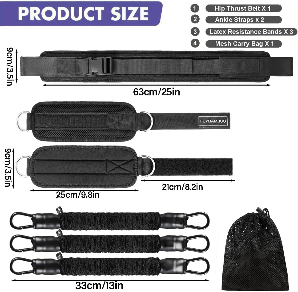 Hip Thrust Belt for Weights and Ankle Resistance Bands With Cuffs for Working Out,Hip Thrust Belt for Dumbbells Heavy, Kettlebells, Plates,Hip,Leg and Booty Builder, Glute Bridge Band