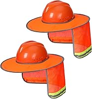 Vista 18 de Casco Industrial UNCO con Protector Solar, Verde, Visera Completa y Estándar de Malla, Alta Visibilidad Reflectante, Accesorio para Casco Duro