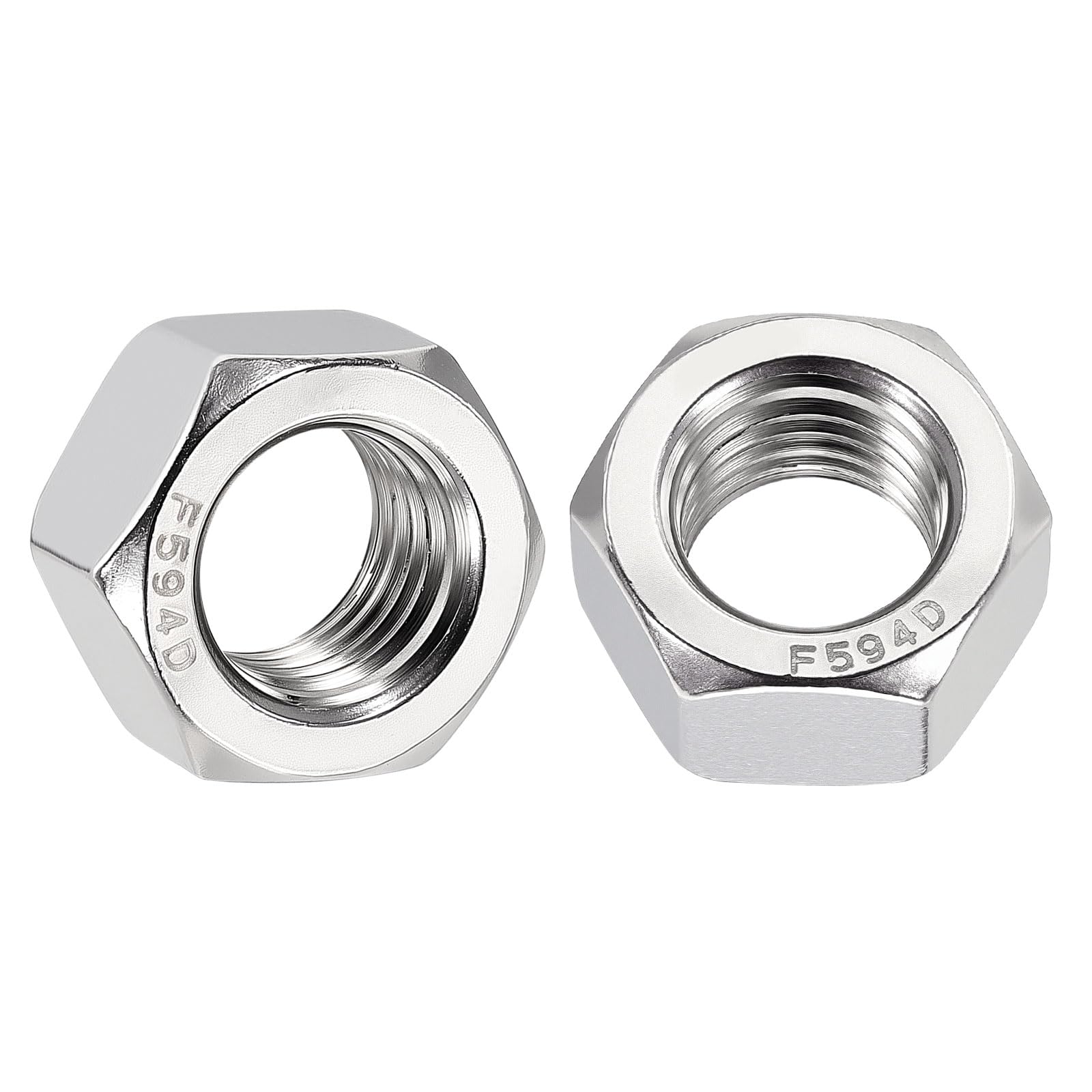 Kozelo 7pcs Hex Nuts - [3/4"-10] 304 Stainless Steel 18-8 (A2-70) Hardware Nuts for Mechanical Repair & Assembly, Standard Inch Coarse Thread Nut, Bright Finish, Silver
