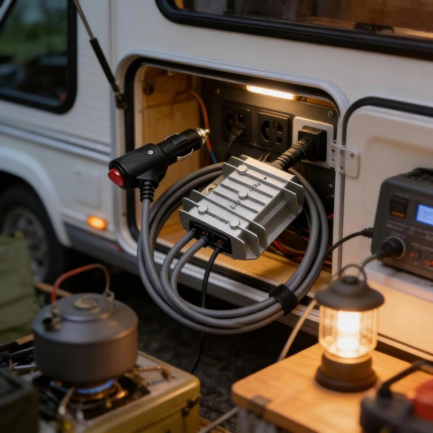 Compact Automotive Adapter 12V / 24V to 30V 3.5A Converter Overload Long Distance Power Supply