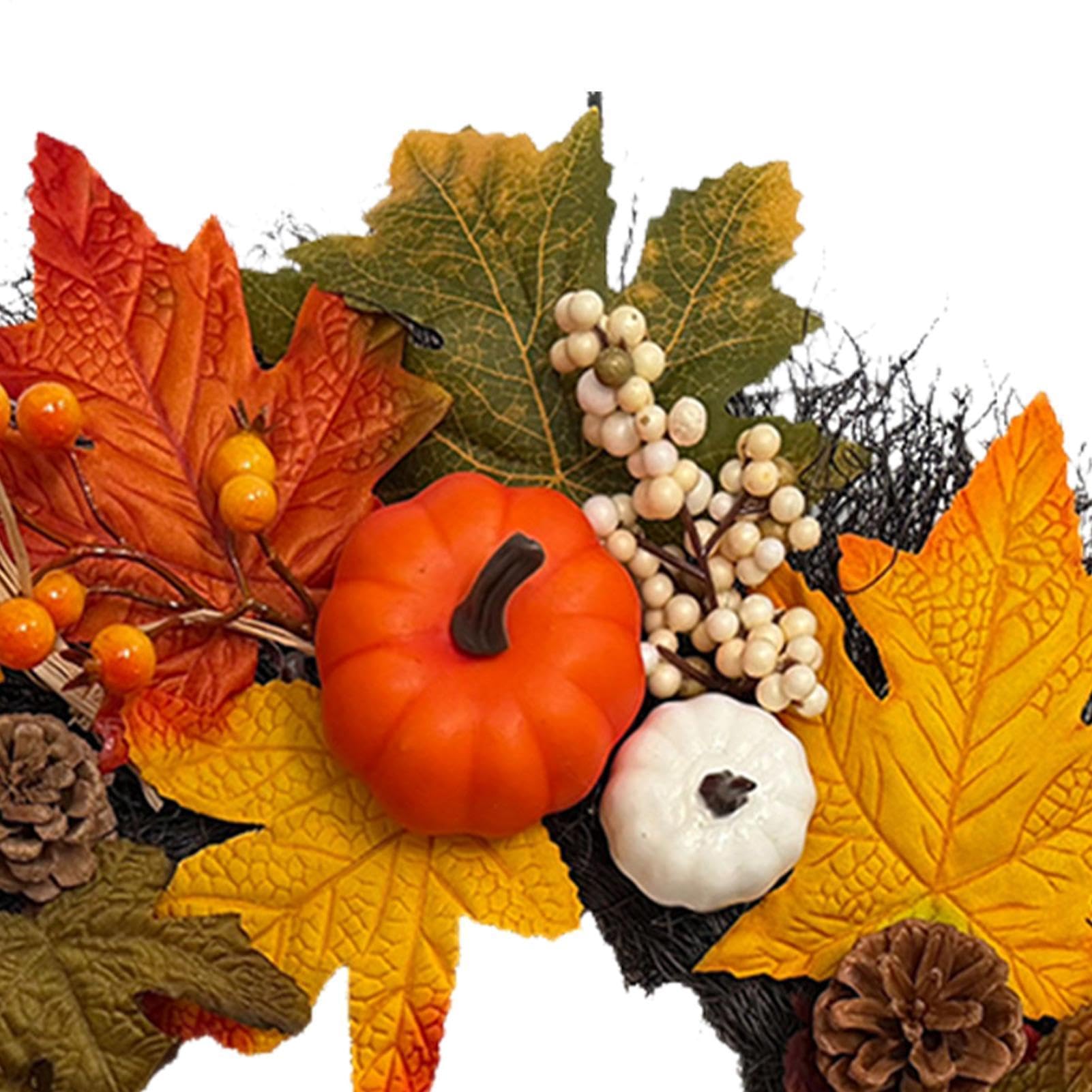 Ghirlanda autunnale per la porta di casa, ghirlanda di decorativa