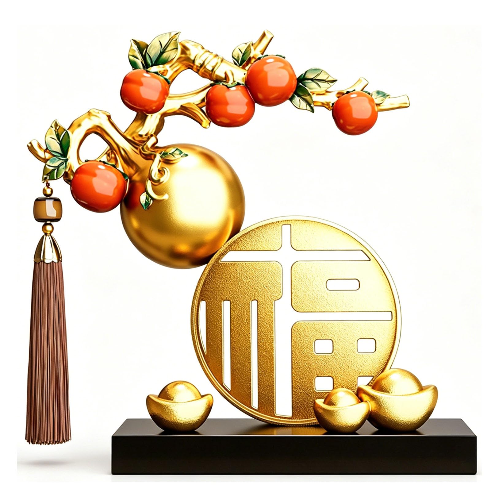 Chinese Style Nafu Gourd Ornaments Resin Statue Home Living Room Wine