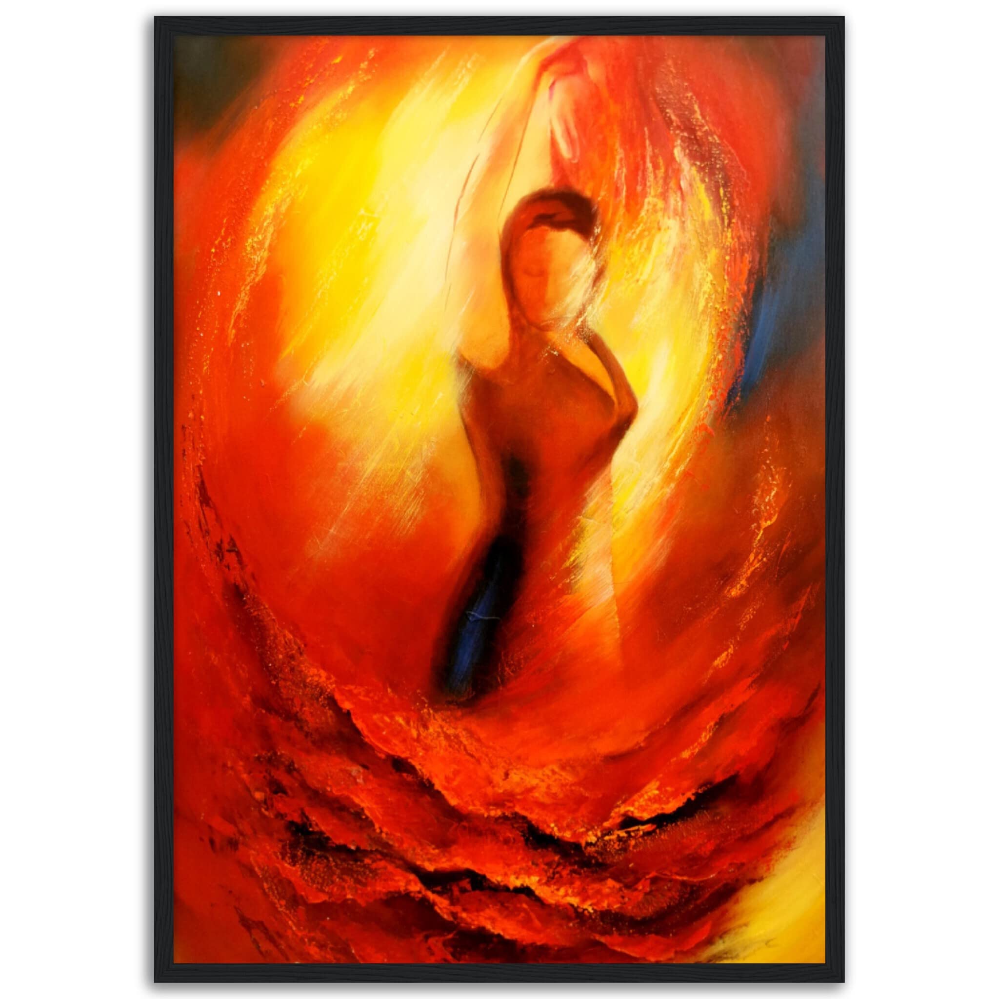 Impression encadrée danseuse de salsa décoration murale haut de gamme noir