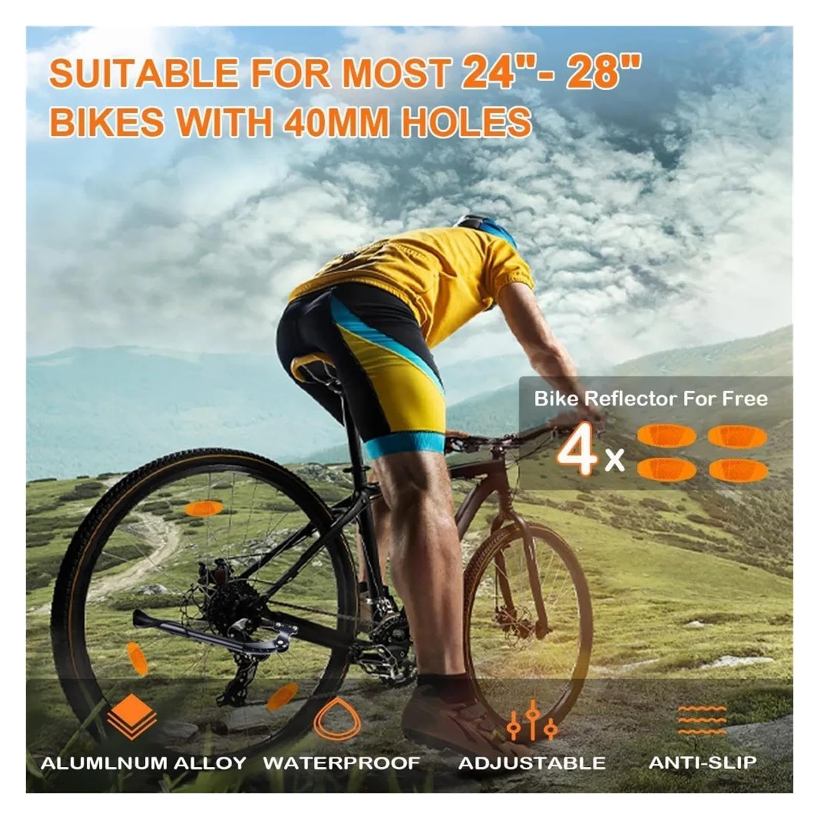 1 Soporte de Bicicleta de Aluminio Ajustable.