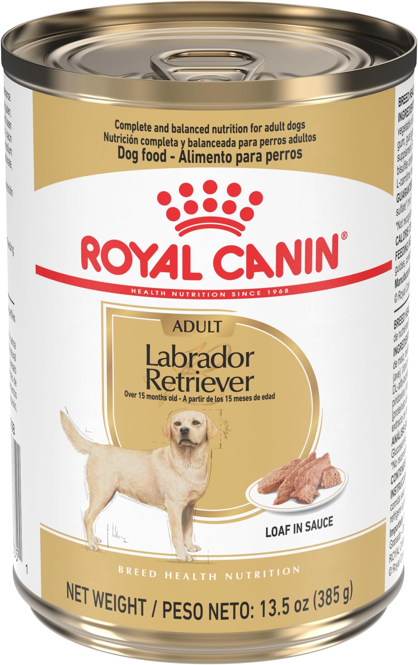 Breed Health Nutrition Labrador Retriever Adult Loaf in Sauce Dog Food, 13.5 oz (Pack of 12)