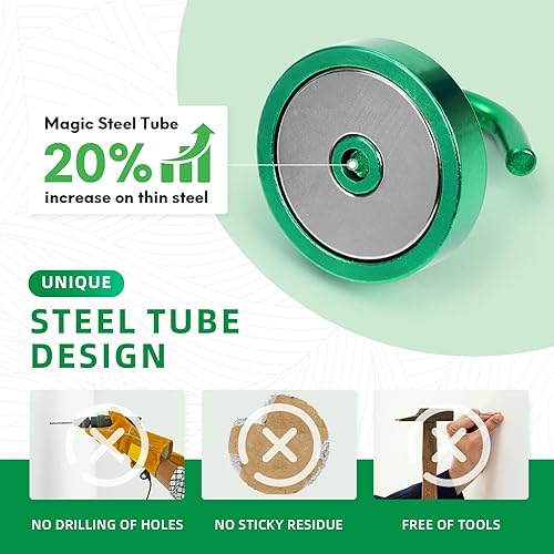 Miniatura 10 de Neosmuk Ganchos magnéticos, esenciales para cruceros, más de 30 libras, ganchos magnéticos resistentes para cabinas de cruceros, refrigerador,