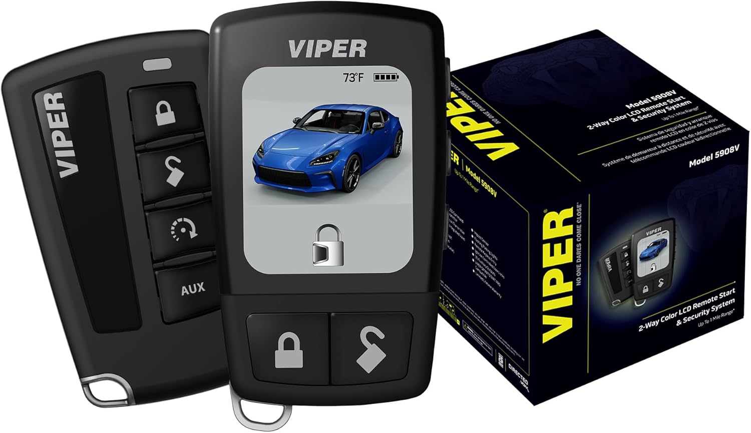 Viper 5908V 2Way LCD Security and Remote Start System with up to 1Mile Range