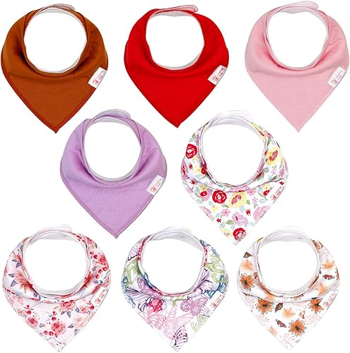Miniatura 1 de Baberos para bebé, paquete de 10 baberos tipo bandana para bebés para niños y niñas, baberos absorbentes para babear y dentición