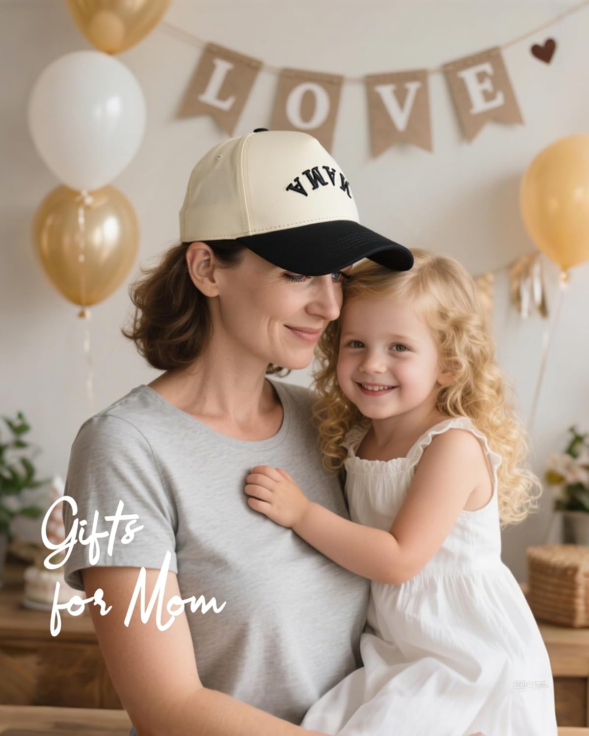 Waldeal Upside Down Mama Trucker Hats for Women, Adjustable Mom Baseball Cap Two Tone Snapback Cap, Christmas Birthday Gifts - Image 6