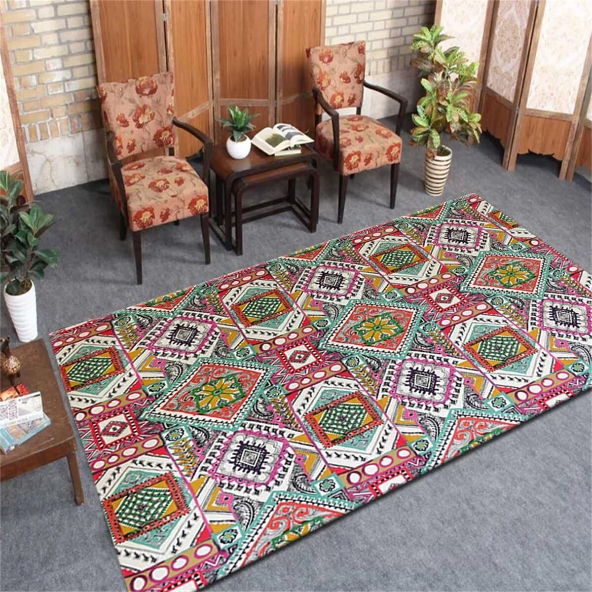 Tapis de maison sans décoloration mer de fleurs pour couloir et entrée 40x60cm