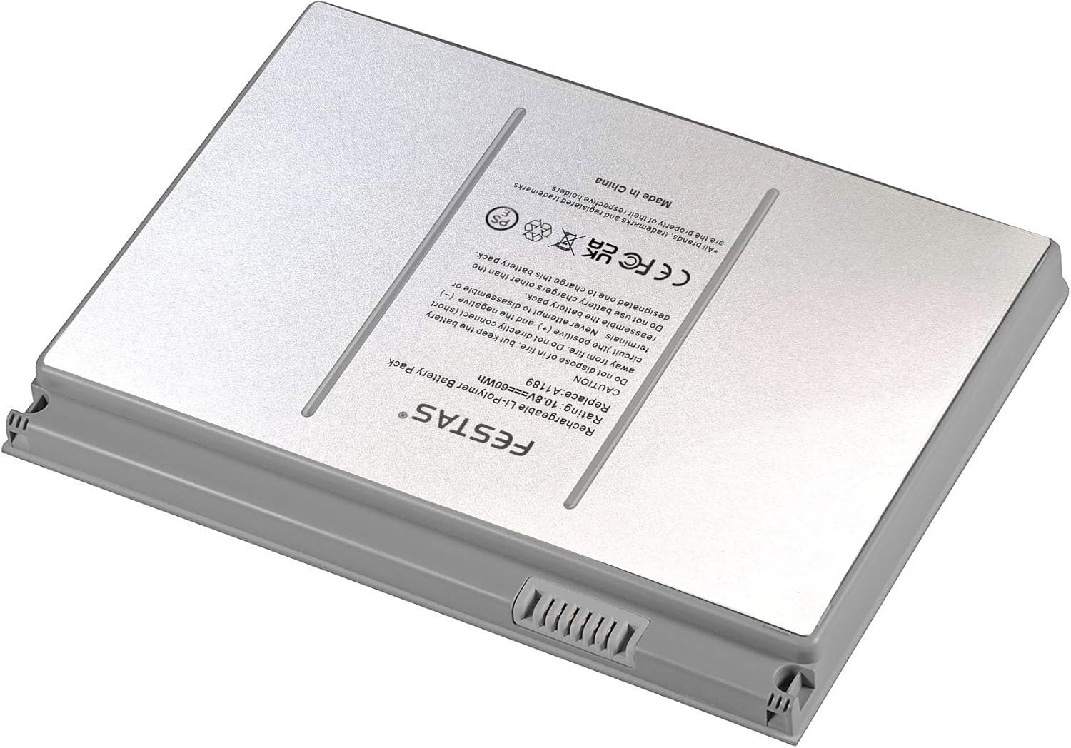 FESTAS Batteria 10,8 V 5600 mAh 60 Wh A1189 Compatibile con MacBook Pro 17" (solo per versione 2006 2007 2008) A1151 MA092 MA092CH/A MA092J/A MA611 MA611*/A MA89 7*/A MAI 897LL/A