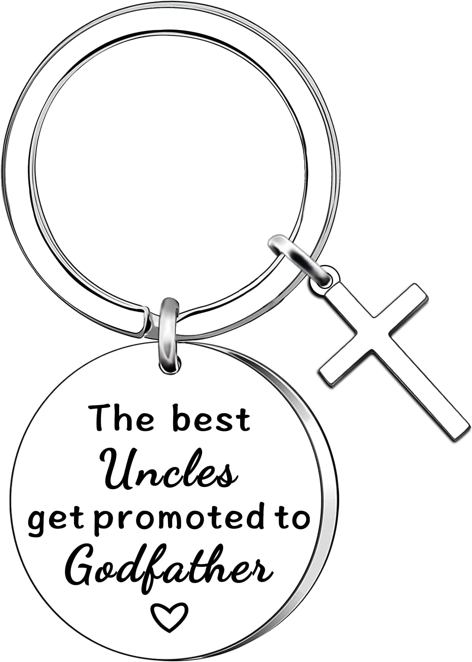 – AMZQ Godfather Gifts Baptism Gift for Best Uncles Godfather Keyring Christening Gift Religious Gifts for Men First Communion Gifts