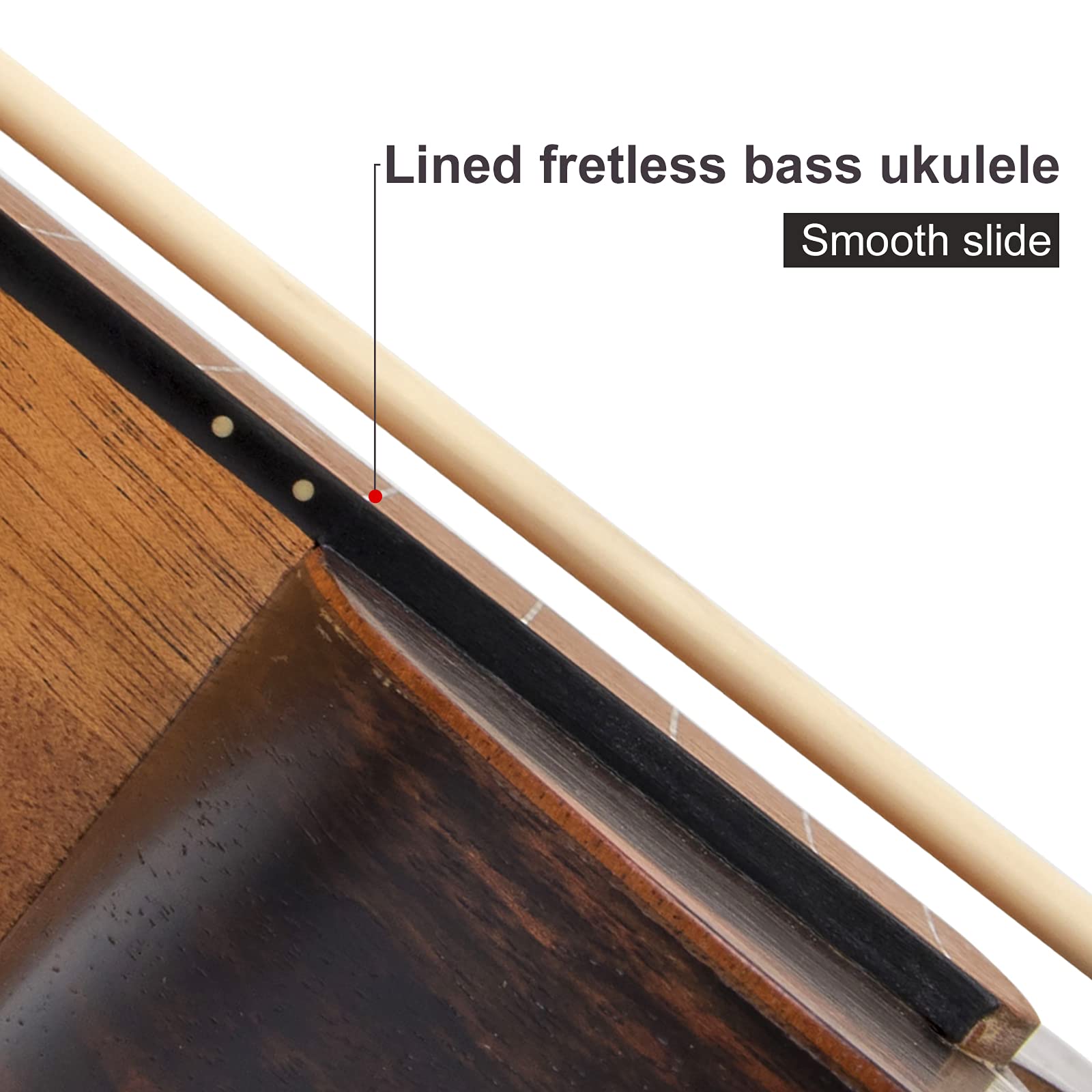 AKLOT Electric Bass Ukulele, Baritone Fretless Ukelele Ubass 30 inch