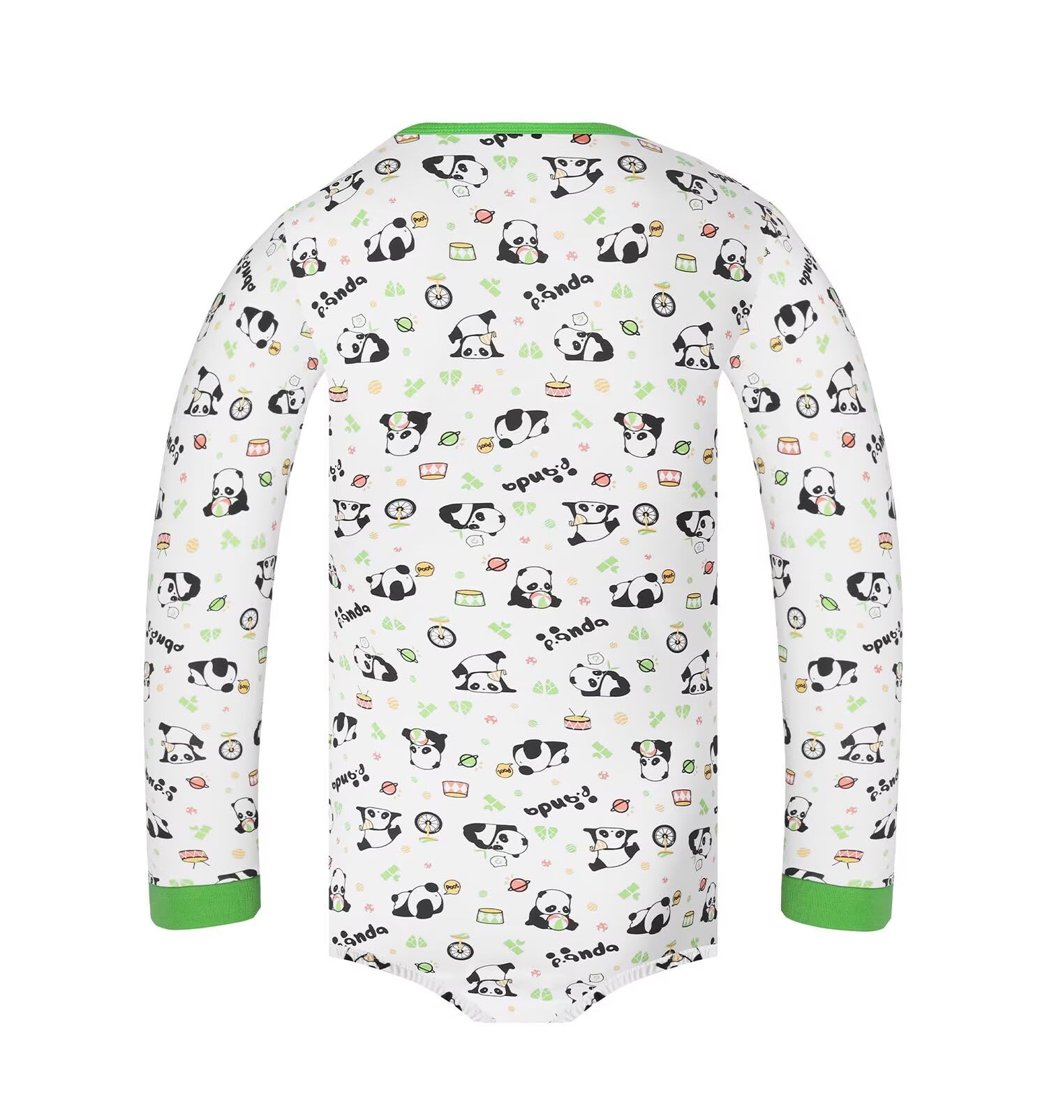 Landofgenie Langarm Body mit Vollflächenprint aus Baumwolle Atmungsaktiver Bequemer Onesie für Haus & Freizeit