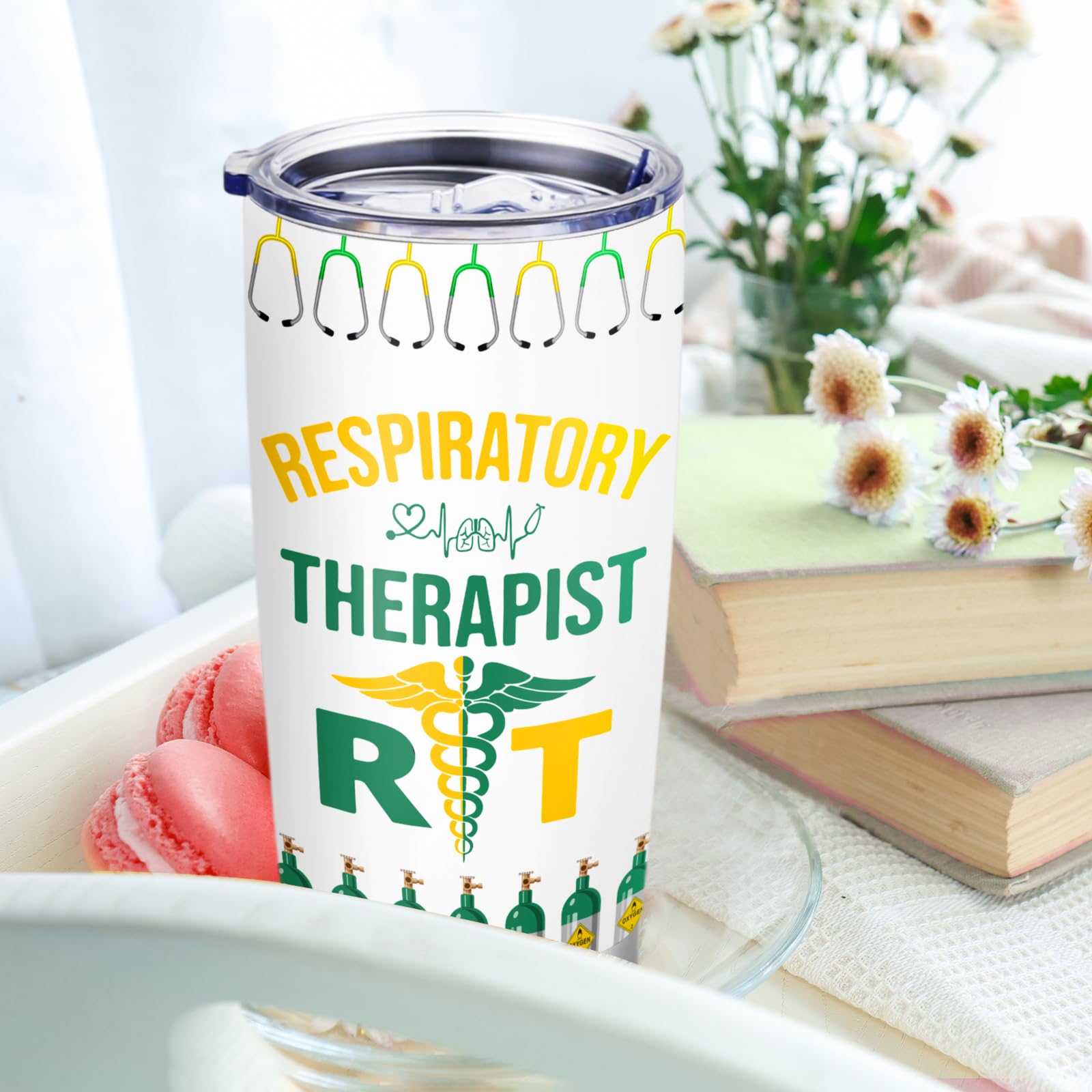 Respiratory Therapist Gifts Tumbler,RT Week Gifts,Gift for Rt On Respiratory Care Week,Travel Coffee Tumbler Mug 20oz