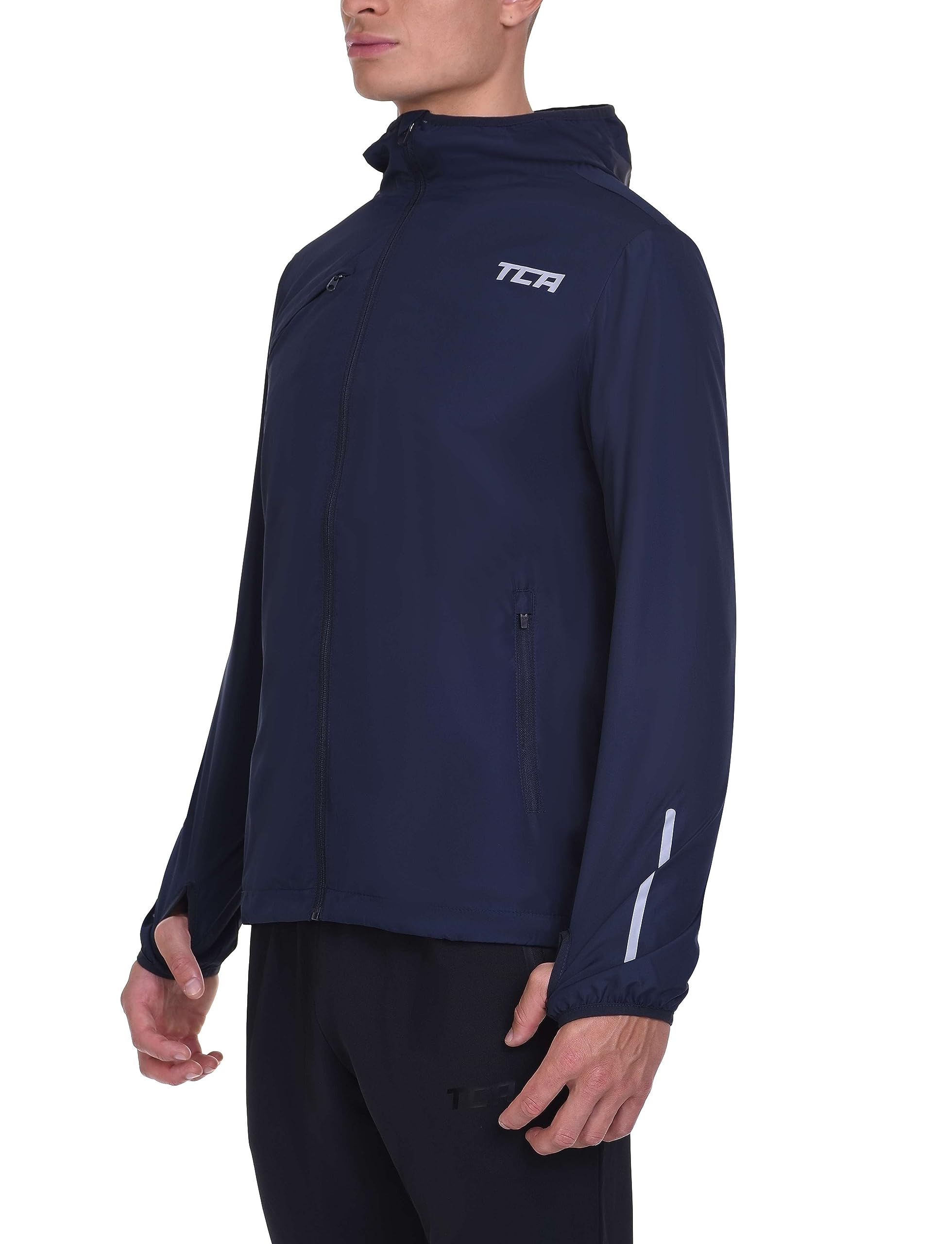 TCA Veste Softshell de Course à Pied pour Hommes et Garcon. Veste Réfléchissante, Respirante et Compacte avec Poches Zippées