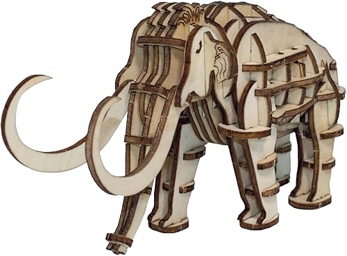 Miniatura 26 de Rompecabezas de madera Eco 3D de Deluxebase. Kit de manualidades de rompecabezas 3D con temática animal. Juguetes de animales de safari de madera