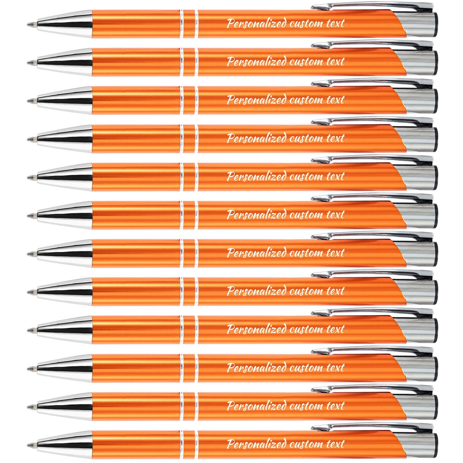 KOLOWKO Personalized ballpoint pen with name or greeting, customized pen, 0.5mm black ink, suitable for men women office school business promotion wedding ballpoint pen gift