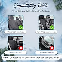 Vista 2 de Horror Nightmare Skellington - 2 fundas de asiento delantero para automóvil, camión, SUV, regalos de Navidad, funda de asiento de cubo duradera, 03.