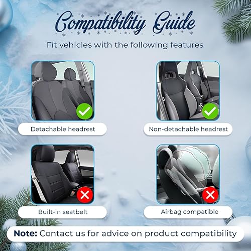 Miniatura 2 de Horror Nightmare Skellington - 2 fundas de asiento delantero para automóvil, camión, SUV, regalos de Navidad, funda de asiento de cubo duradera, 03.