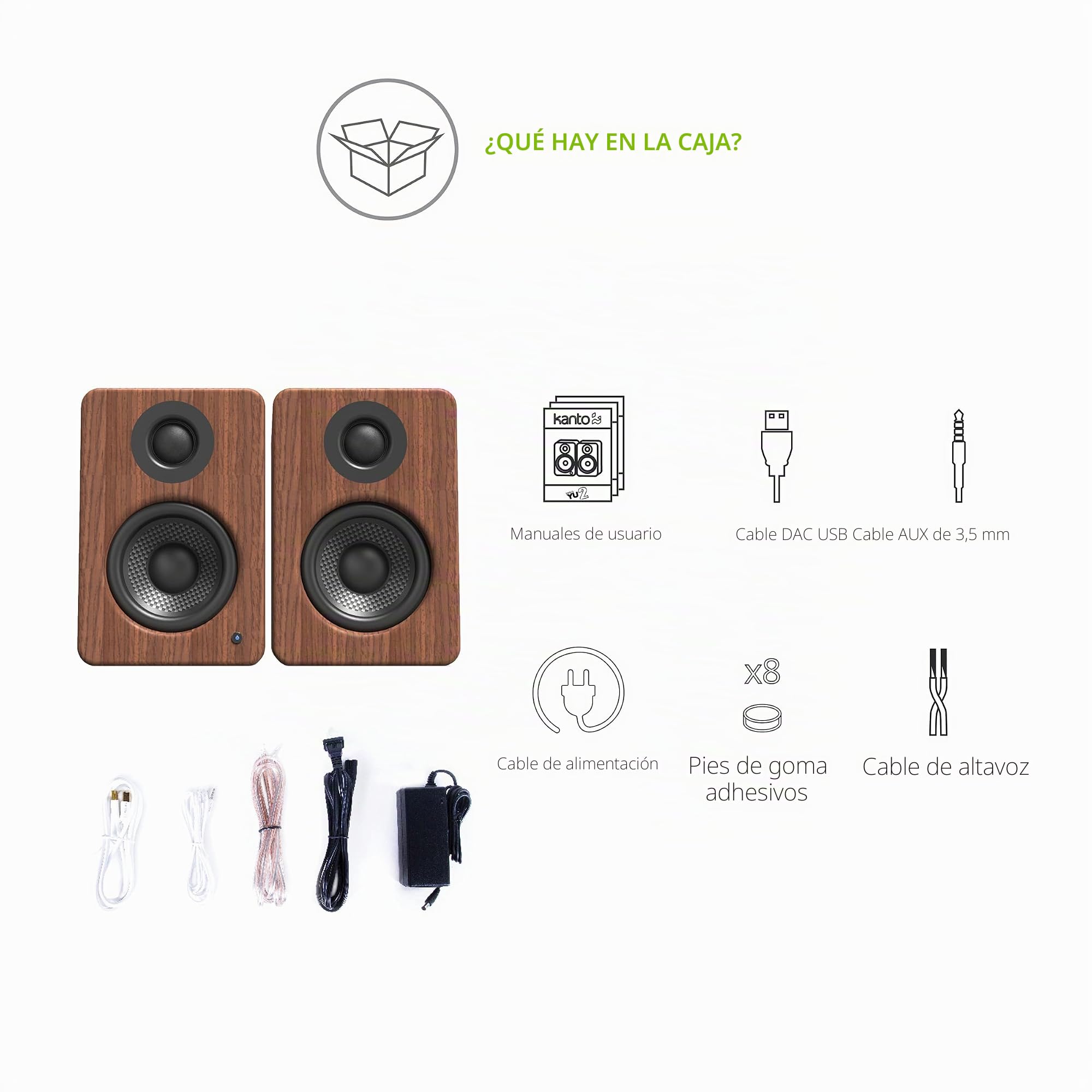 Kanto Altavoces de Escritorio para Juegos de PC con 2 Canales