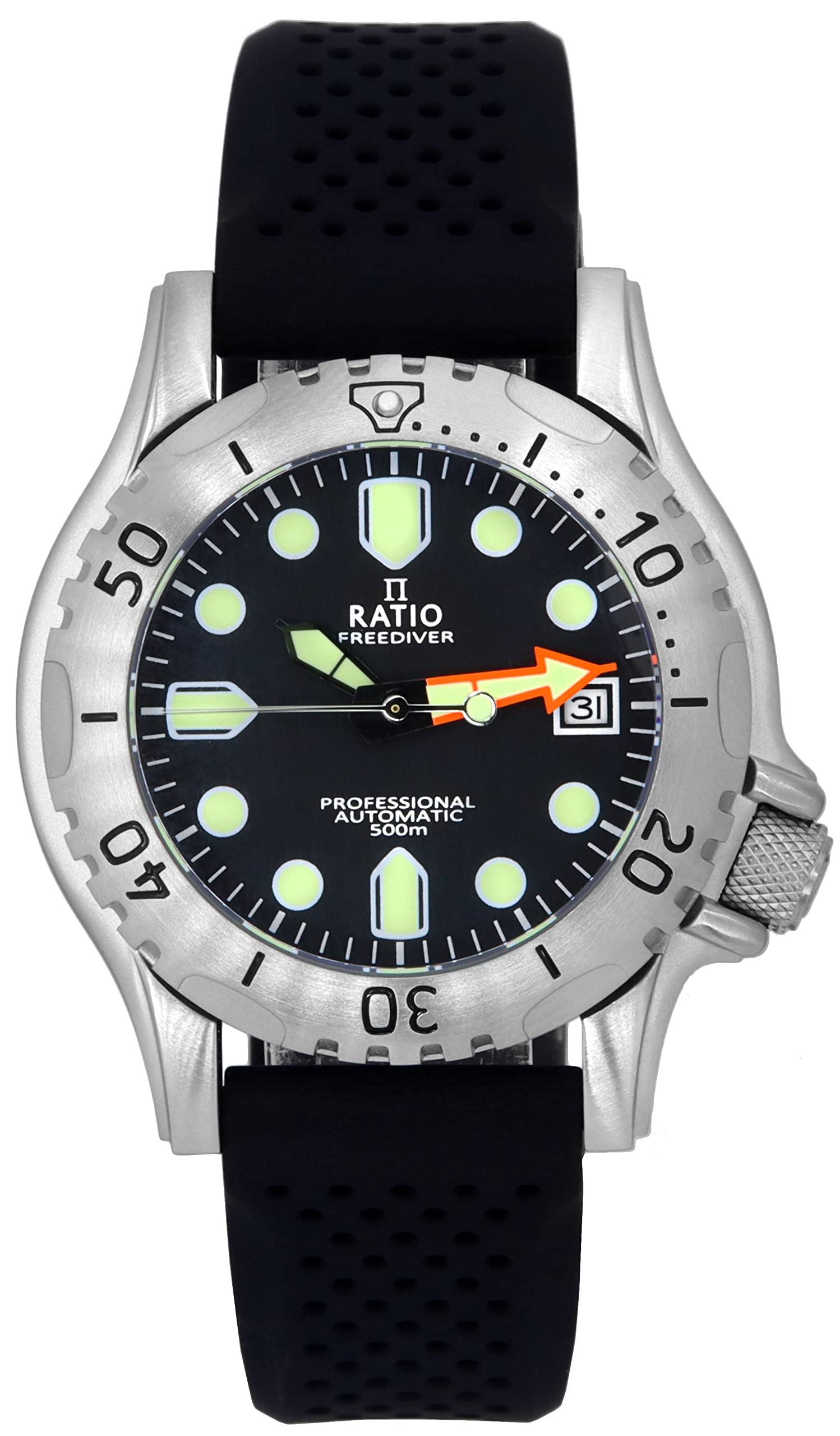RATIO FreeDiver Taucheruhr Automatik, 500 m Wasserdicht, Saphirglas, MIYOTA 8215