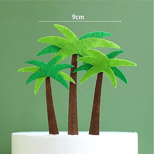 Miniatura 8 de Gyufise Juego de 13 piezas de decoración de árbol del bosque, globo de baby shower, decoración de pastel de feliz cumpleaños, para safari en la