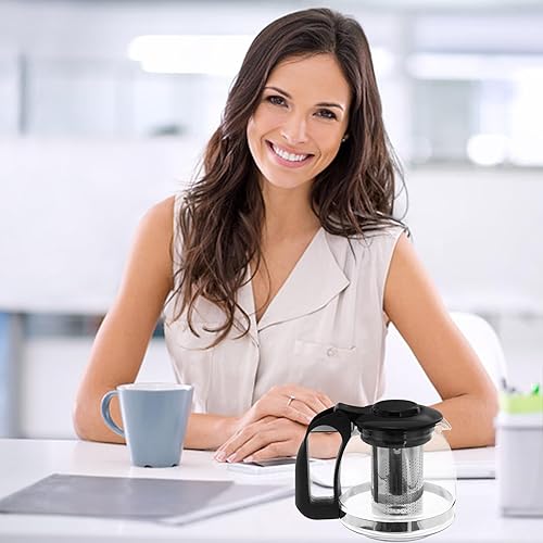 Miniatura 8 de Tetera portátil Estufa china Tazas de té transparentes Tetera de vidrio para el hogar, tetera de té, tetera de té suelta, tetera con filtro Tetera