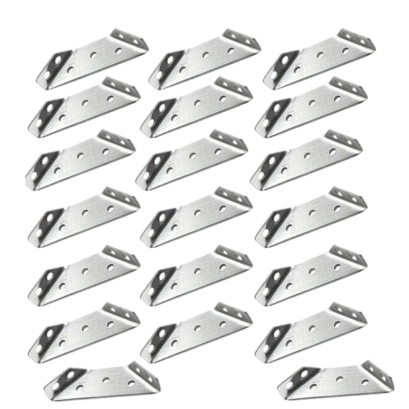 Furniture Corner Connector 10/20/40pcs Thickened Stainless Steel Angle Code 90 Degrees Right Fixed Bracket Furniture Connectors(20Pcs)