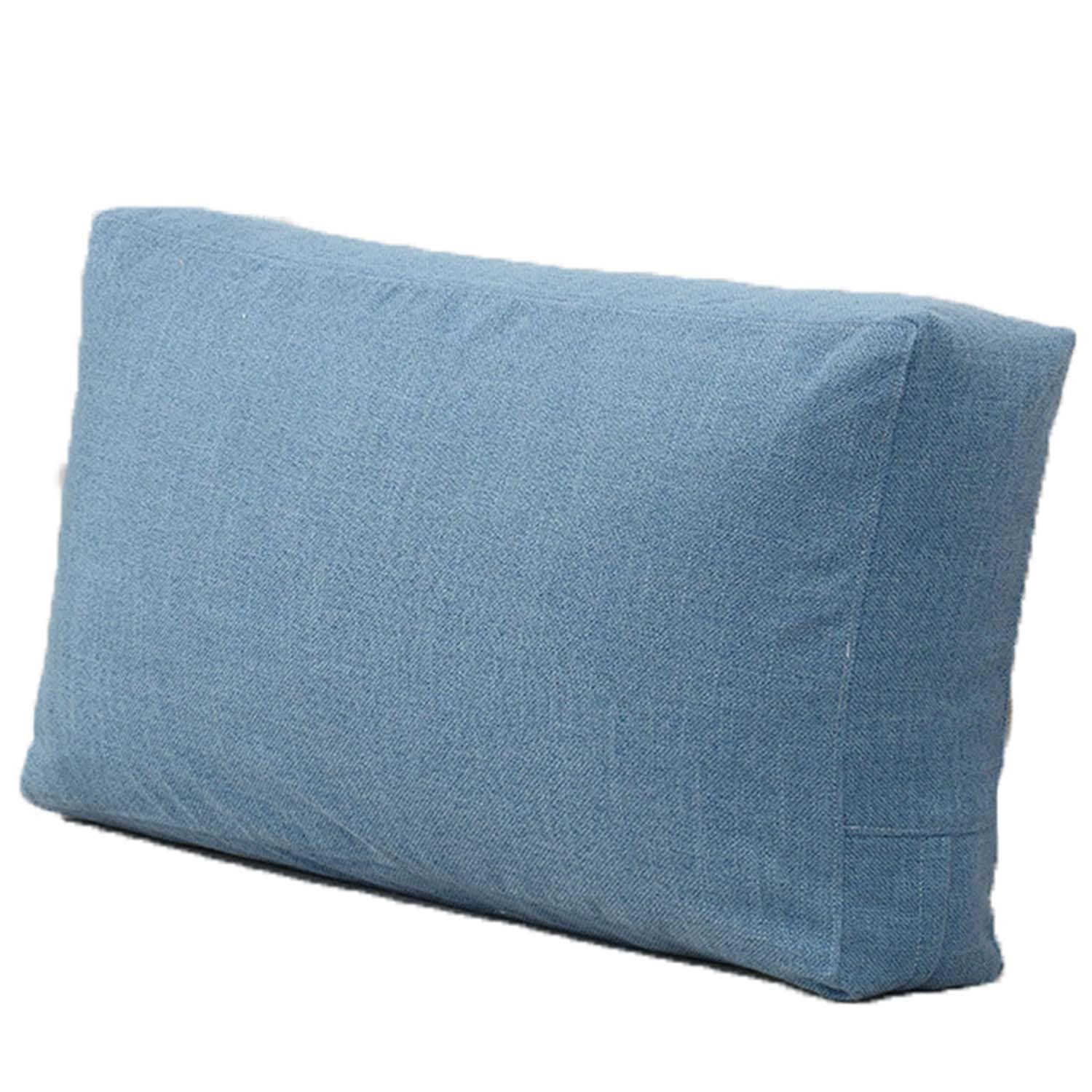 AQIGR Cushion Cover for Couch with Zipper Decorative Pillow Case, Linen Protectors Cover Grey/White/Green Super Soft Cushion Cover for Living Room Bedroom Sofa Couch Cushion Cover(Blue,60x40x15CM)