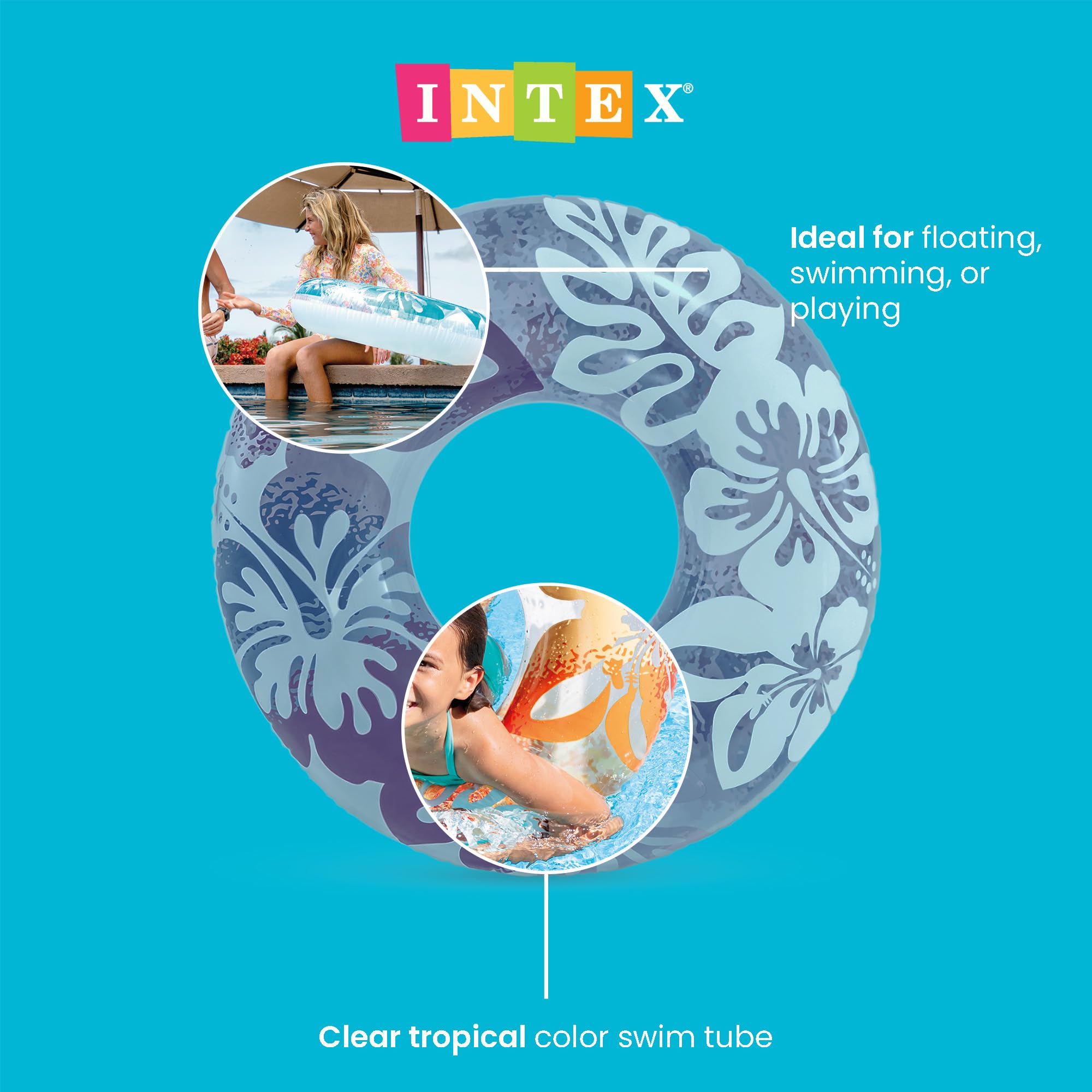 Intex Rura w przezroczystym kolorze #59251 - kolor może bardzo - 2 sztuki