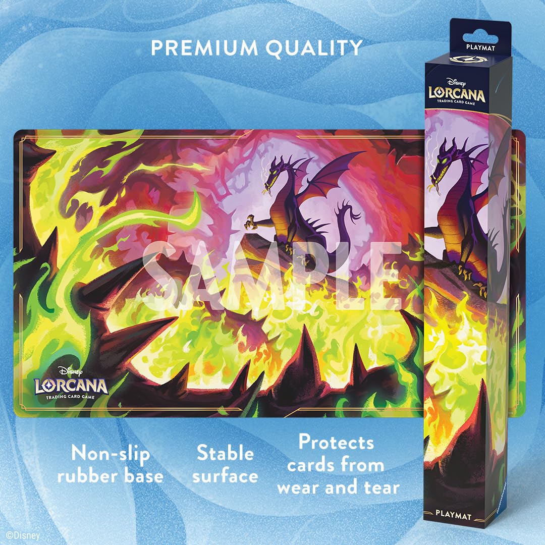 Ravensburger Disney Lorcana TCG Playmat Featuring Dragon Fire Card