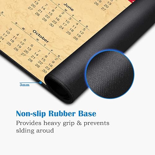 Miniatura 5 de Luasao Alfombrilla de mouse para juegos con juego de posavasos, diseño de bordes cosidos, alfombrilla de mouse grande XXL para computadoras