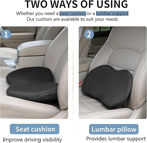 Miniatura 2 de Cojín de asiento de automóvil, almohadilla de asiento de espuma viscoelástica para ciática y alivio del dolor de espalda baja, cojín de asiento para