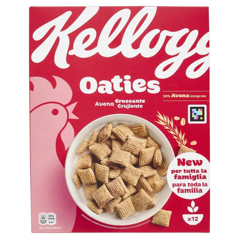 Italian Gourmet Bundle Oaties Knusprige Hafer Cerealien 12x360g + Italian Gourmet Polpa – Frühstücksflocken, Kakao, Vollkorn-Hafer, Familienpackung