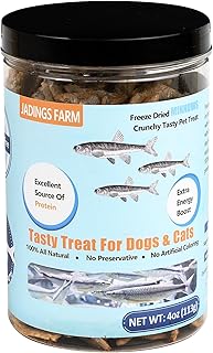 Minnows - 4 oz Freeze Dried Minnows for Cats & Dogs - 100% Natural Premium Cat Treat, Dog Treat (4 oz)