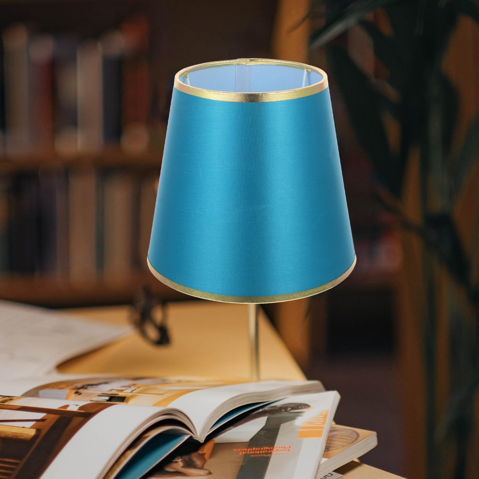Okrągły Abażur Lampy Stołowej Niebiesko-zielony Klosz Do Lamp Hotelowych i Domowych Lekki i Łatwy Montażu Ochrona Oczu przed Jasnym Światłem