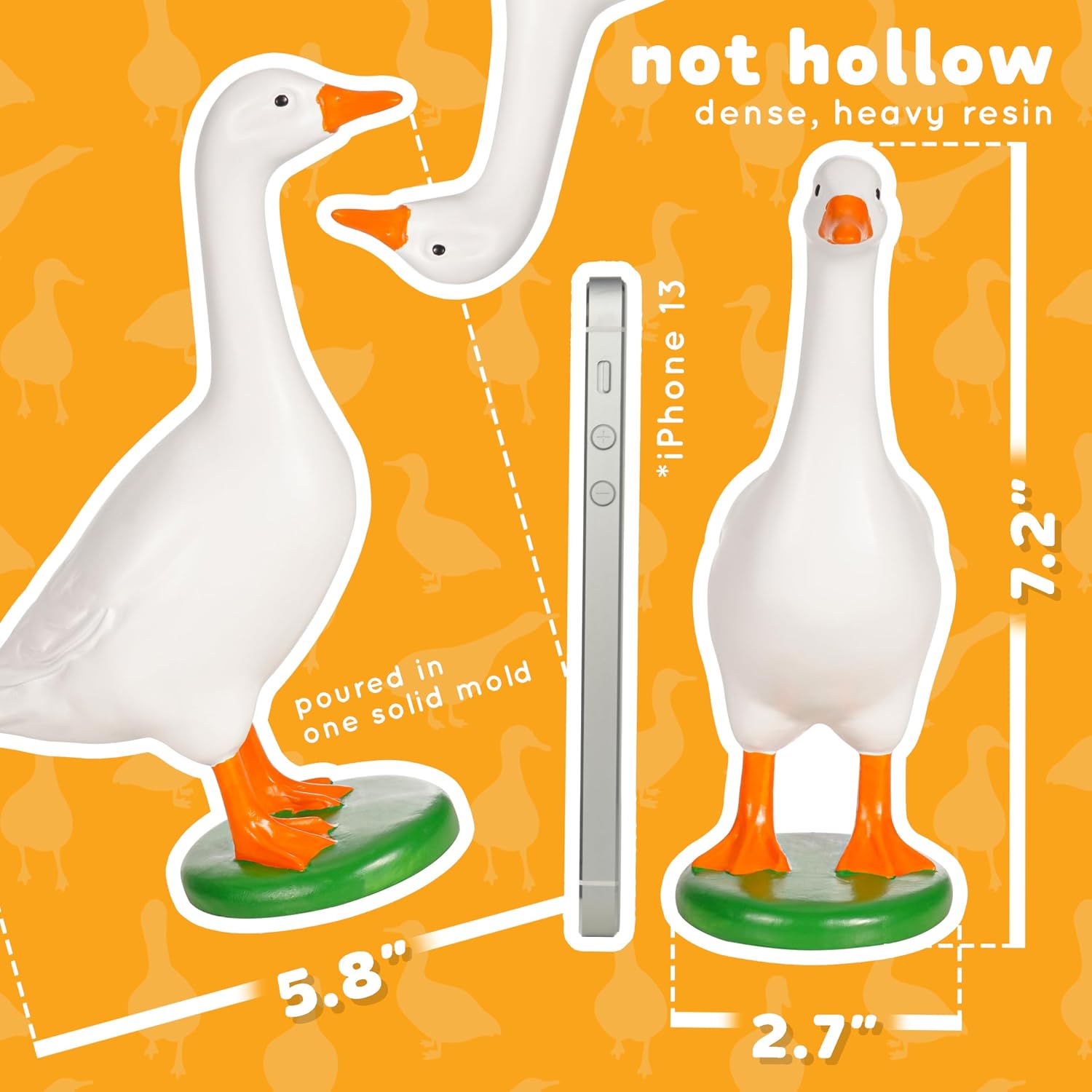 Create-ables Desk Goose with Set of Three 7 Inch Desk Goose Outfits 7 Inches, Desktop Goose Statue with Weighted Base, Cute Home Decor, Desk Office Decor, Birthday Gifts for Women (Set B) image 3