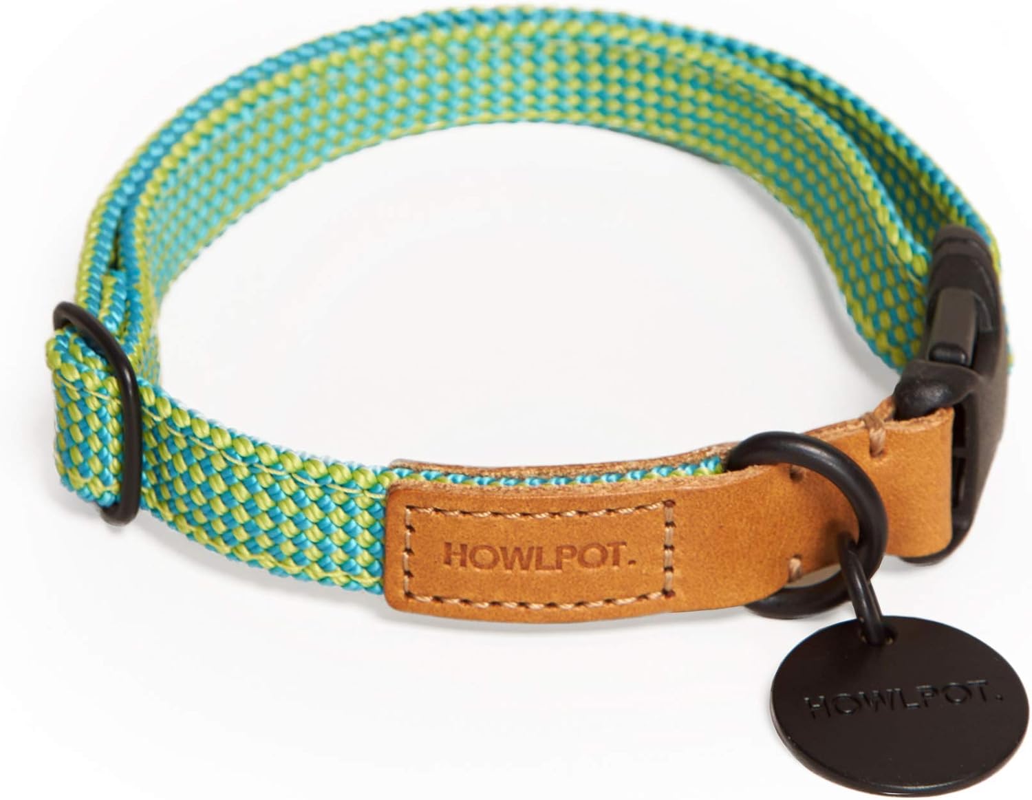 HOWLPOT.] We are Tight Dog Collar (Ribbon Type) Made with Genuine Buttero Leather & Climbing Rope (Small, Cherry Twizzle)