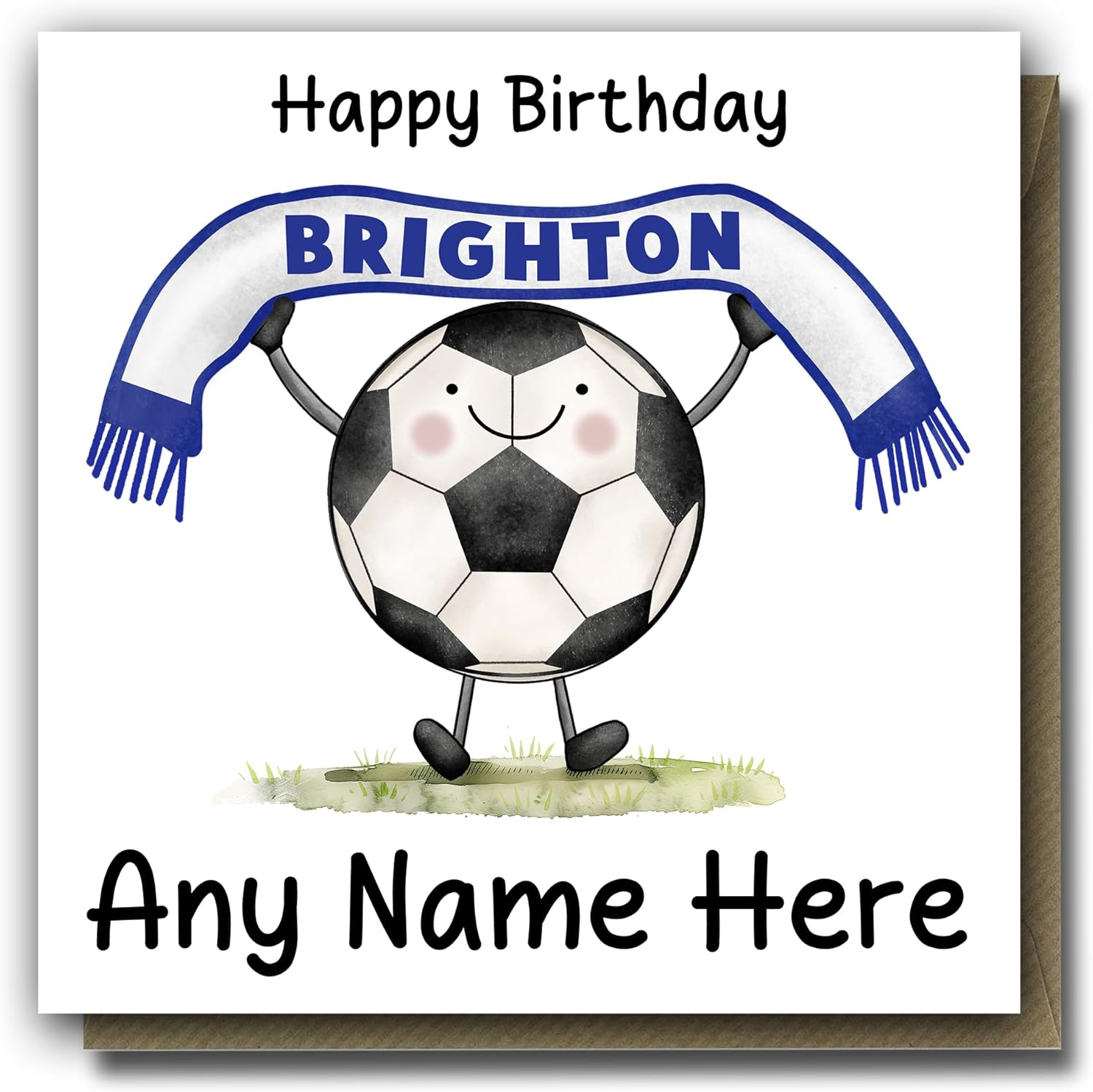 Brighton birthday card: Huxters Football Cards for & Hove Albion Fans – Happy Birthday Card for Dad, Husband, Grandad,…