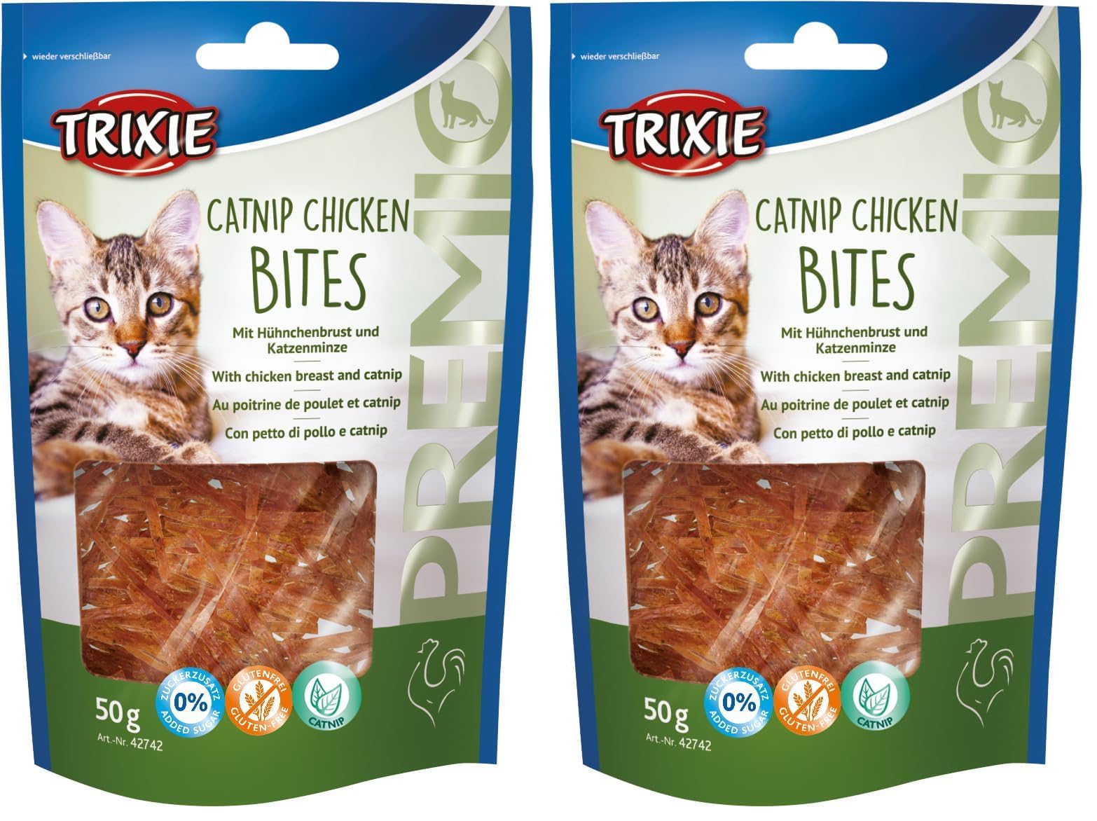 Trixie 42742 Premio Catnip Chicken Bites, 50 g (Packung mit 2)