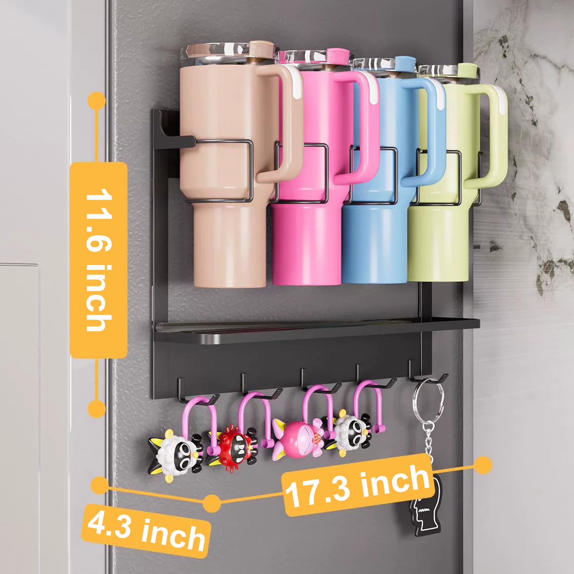 Magnetischer Stanley Becherhalter Für 4 Tassen - Kühlschrank Organizer Mit Griff