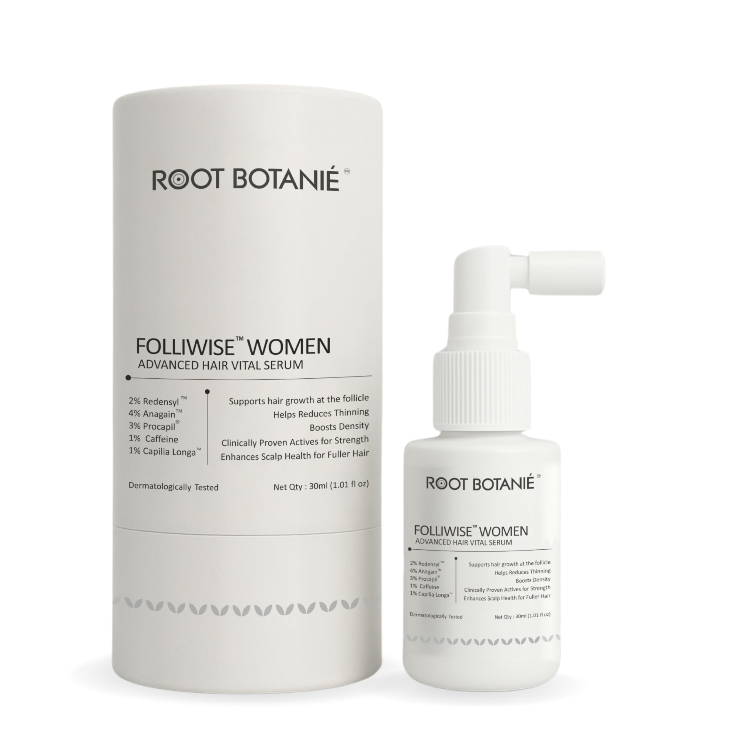 Root botanie FOLLIWISE Women Hair Vital Serum | Lightweight, Non-Greasy | With Exosomes, Redensyl®, Procapil™, Capilia Longa™, Anagain™, Caffeine | Supports Hair Strength & Density | 30ml-image-40