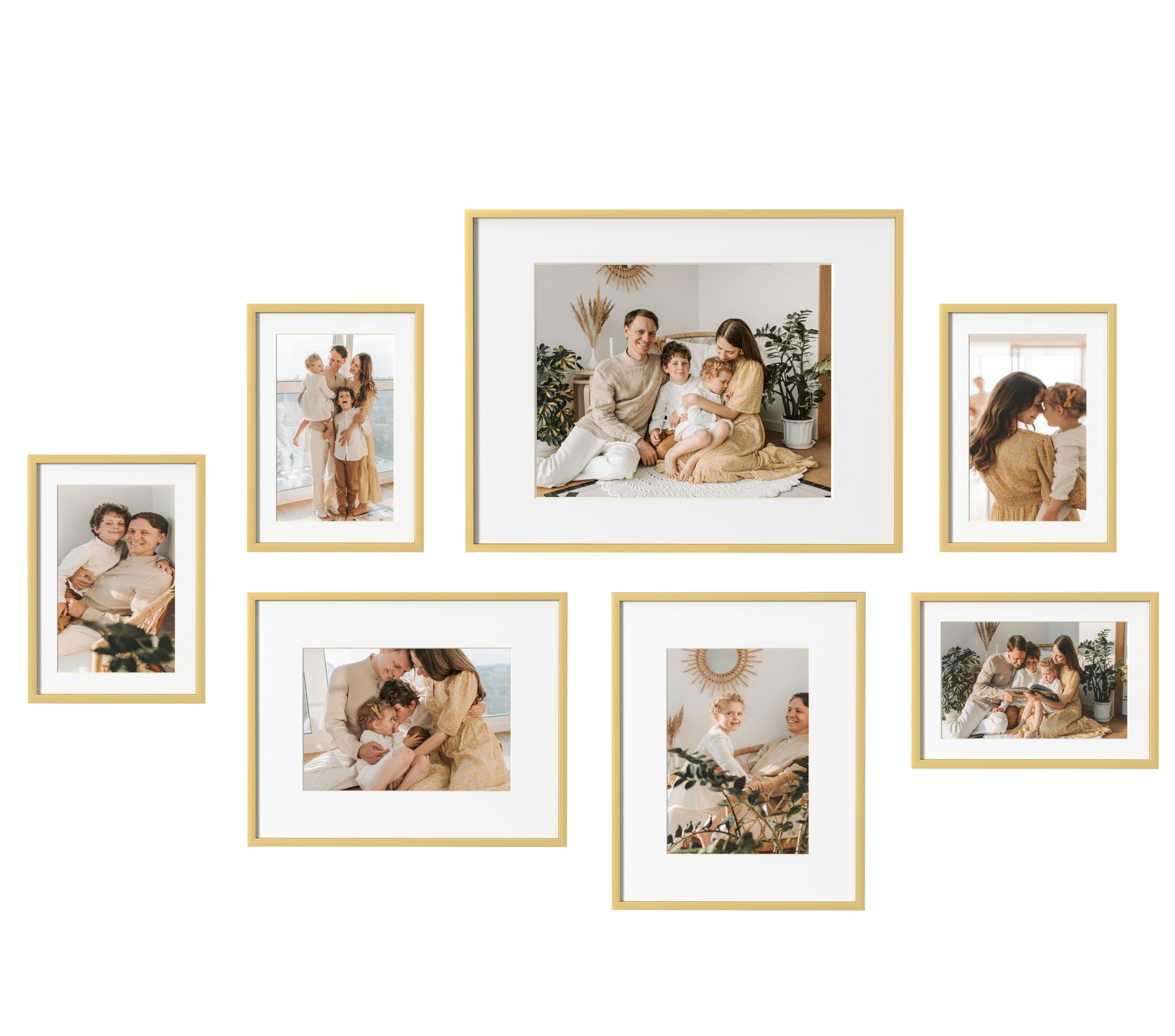 eletecpro Aluminum Gallery Wall Frame Set of 7, Including 1Pc